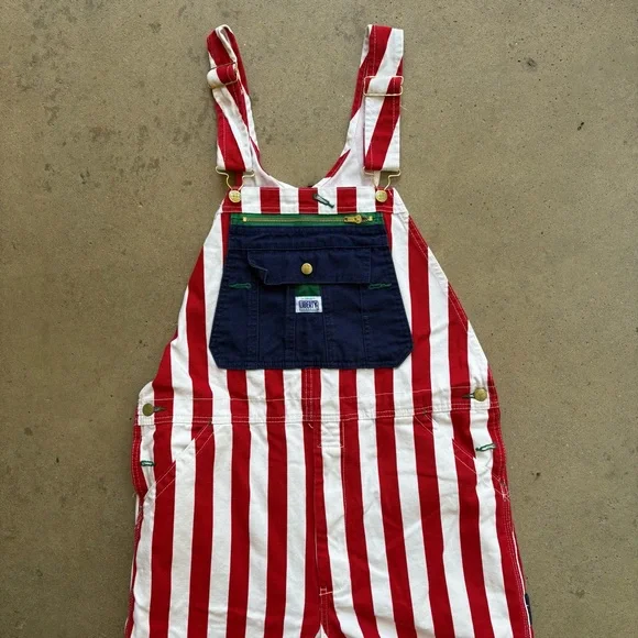 Liberty Men's Overalls 36x32 American Flag Red, White, and Blue - Picture 3 of 8